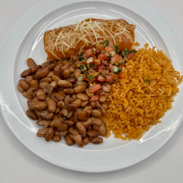 Enchilada W Rice & Beans.
